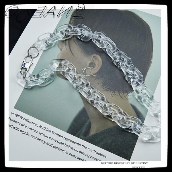 chains sexmara 2021 trend hip hop punk street cool transparent acrylic chain necklace for men women girl party jewelry, Silver
chains sexmara 2021 trend hip hop punk street cool transparent acrylic chain necklace for men women girl party jewelry, Silver