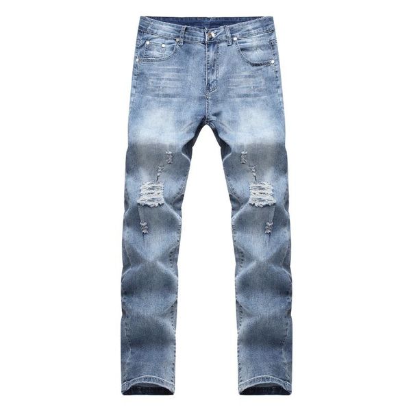 wimilous qiu dong outfit of men's fire high street man ripped jeans individual character logo long pants, Blue
wimilous qiu dong outfit of men's fire high street man ripped jeans individual character logo long pants, Blue