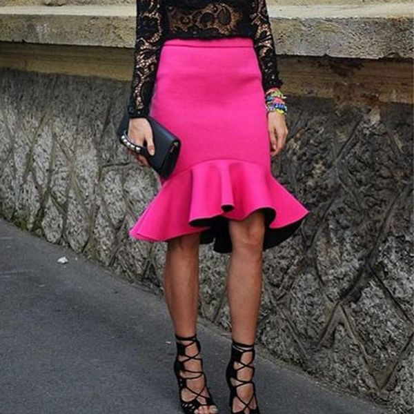 skirts fashion women pleated skirt custom made ruched midi fuchsia elegant knee length chic saia faldas, Black
skirts fashion women pleated skirt custom made ruched midi fuchsia elegant knee length chic saia faldas, Black