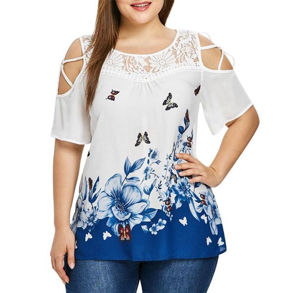 women's t-shirt 2021 summer chiffon loose and plus-sized butterfly round neck off-shoulder short sleeve, White
women's t-shirt 2021 summer chiffon loose and plus-sized butterfly round neck off-shoulder short sleeve, White