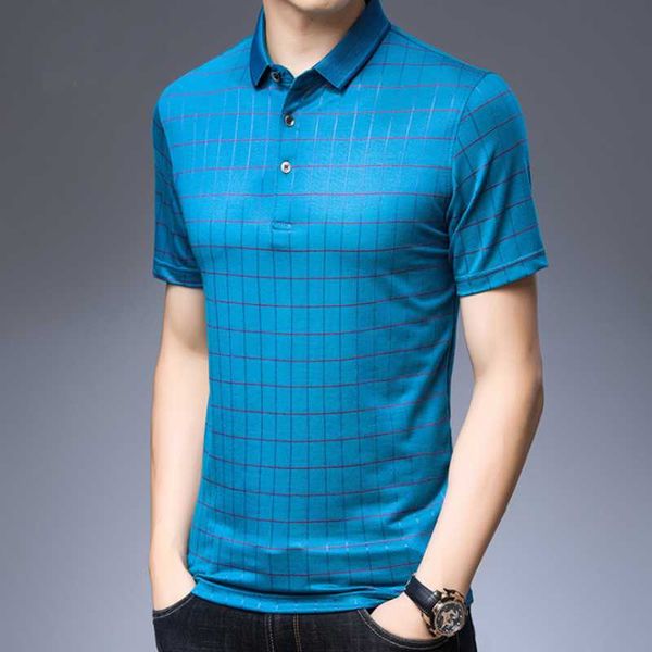 men's polos men plaid summer natural silk short-sleeve fashion teen casual sport luxury male soft collar shirt, White;black
men's polos men plaid summer natural silk short-sleeve fashion teen casual sport luxury male soft collar shirt, White;black