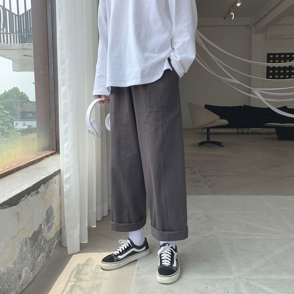 2021 spring summer cotton wide-leg men's fashion retro casual men streetwear hip-hop straight pants mens ub3u, Black
2021 spring summer cotton wide-leg men's fashion retro casual men streetwear hip-hop straight pants mens ub3u, Black