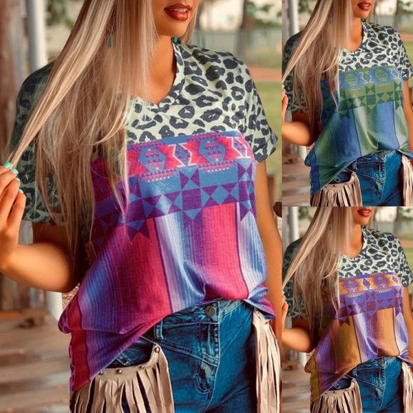 women's t-shirt fashion round collar blouse shirt ladies printed casual loose t-shirts feminine blouses women short sleeve pullover, White
women's t-shirt fashion round collar blouse shirt ladies printed casual loose t-shirts feminine blouses women short sleeve pullover, White