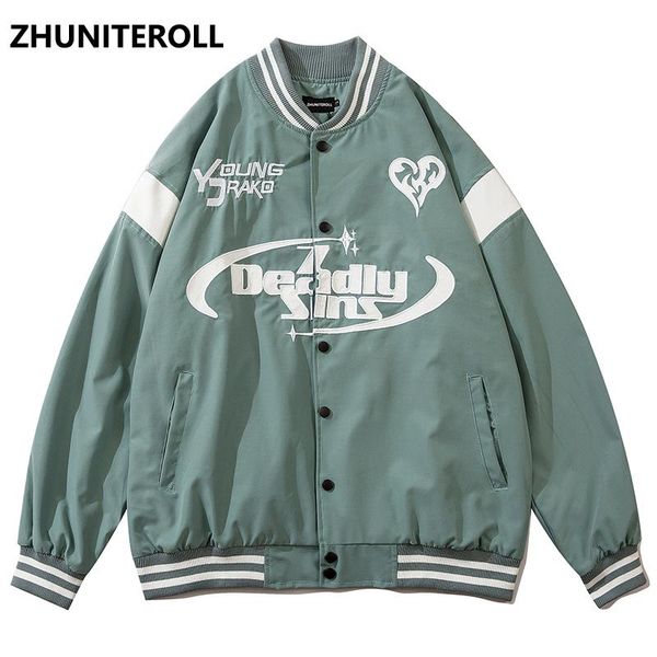men's jackets embroidery letter heart graphics bomber jacket men hip hop harajuku high street baseball coats streetwear black clothing, Black;brown
men's jackets embroidery letter heart graphics bomber jacket men hip hop harajuku high street baseball coats streetwear black clothing, Black;brown