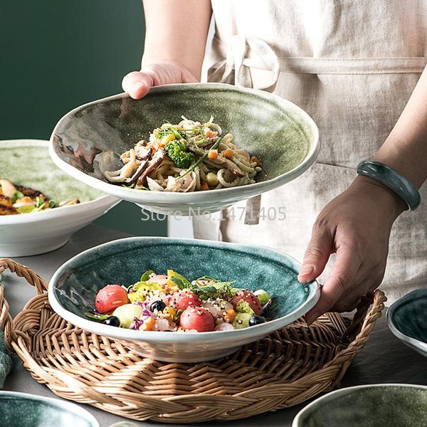 bowls creative japanese ceramic noodle bowl household large soup western salad shallow special tableware
bowls creative japanese ceramic noodle bowl household large soup western salad shallow special tableware