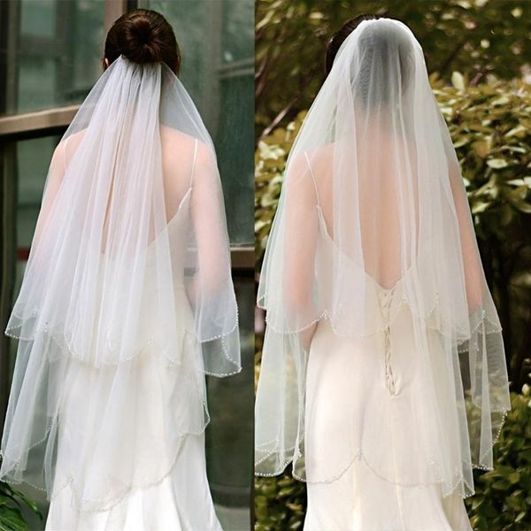 bridal veils t84b wedding veil with comb hair accessories for brides 2 tier beaded edge props po taking, Black
bridal veils t84b wedding veil with comb hair accessories for brides 2 tier beaded edge props po taking, Black