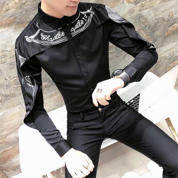 men's dress shirts fashion shirt men shawl print slim fit mens long sleeve tuxedo black white trendy nightclub prom male, White;black
men's dress shirts fashion shirt men shawl print slim fit mens long sleeve tuxedo black white trendy nightclub prom male, White;black