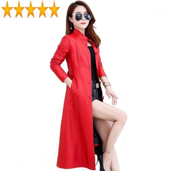 long faux sheep jacket coat women fall red leather jackets and coats women's windbreaker jaqueta de couro kj591 &, Black
long faux sheep jacket coat women fall red leather jackets and coats women's windbreaker jaqueta de couro kj591 &, Black