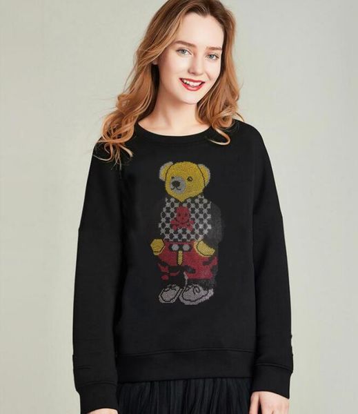 women's hoodies & sweatshirts lovely drill women cartoon bear winter oversized 3xl female quality, Black
women's hoodies & sweatshirts lovely drill women cartoon bear winter oversized 3xl female quality, Black
