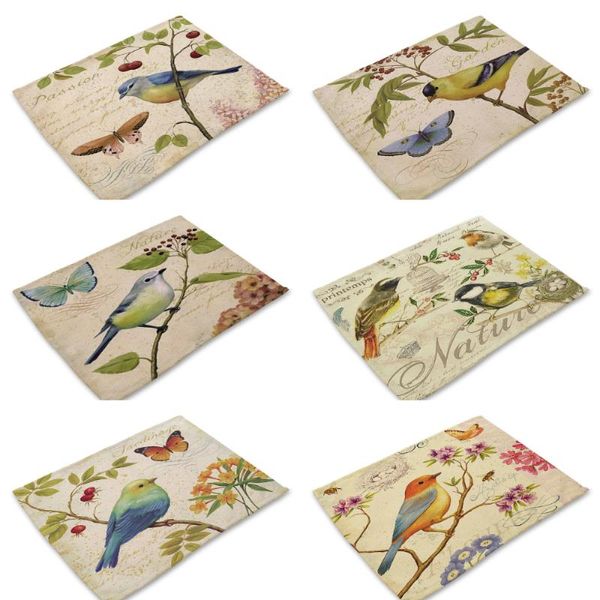 table napkin 42x32cm animal bird series placemat flax mat anti-scalding pad diy kitchen dining decoration home textile
table napkin 42x32cm animal bird series placemat flax mat anti-scalding pad diy kitchen dining decoration home textile