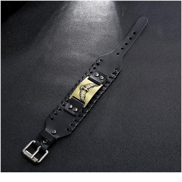 trendy brown flying eagle wide leather bracelet men punk braided rope alloy cuff bangle male wristband bracelet mens jllyzl
trendy brown flying eagle wide leather bracelet men punk braided rope alloy cuff bangle male wristband bracelet mens jllyzl