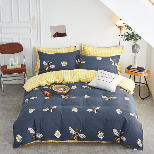 bedding sets bed sheet pillowcase and comforter cover duvet set 3/4 pieces dark blue daisy little bee print pattern bedclothes oceania
bedding sets bed sheet pillowcase and comforter cover duvet set 3/4 pieces dark blue daisy little bee print pattern bedclothes oceania