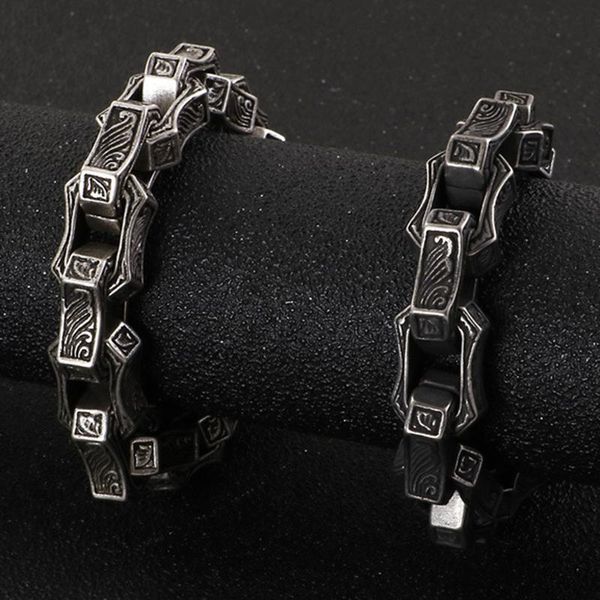 link, chain vintage black stainless steel biker bracelets for men punk rock hiphop square interlock link charm bracelet jewelry accessory
link, chain vintage black stainless steel biker bracelets for men punk rock hiphop square interlock link charm bracelet jewelry accessory