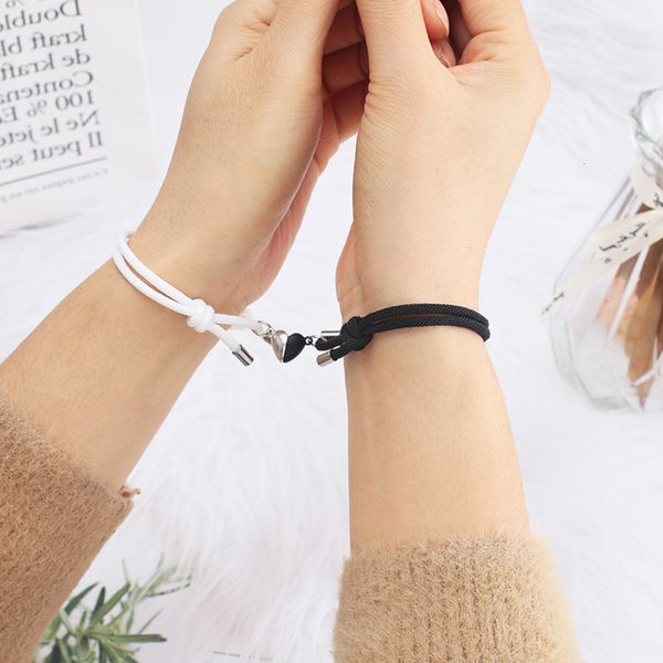 love magnet couple bracelet a pair of men's and women's hand rope accessories, Black
love magnet couple bracelet a pair of men's and women's hand rope accessories, Black