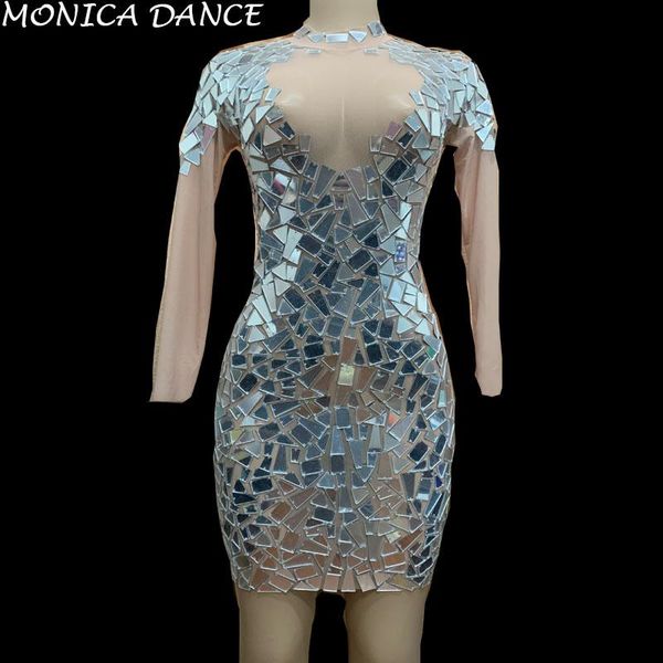 casual dresses women sparkly silver mirrors mesh perspective dress backless party birthday celebrate costume singer performance, Black;gray
casual dresses women sparkly silver mirrors mesh perspective dress backless party birthday celebrate costume singer performance, Black;gray