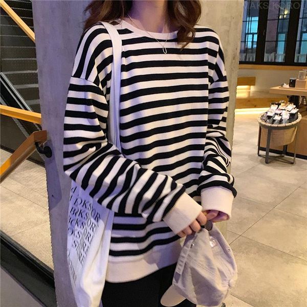 women's hoodies & sweatshirts autumn cotton oversize women o-neck stripe leisure simple korean pullovers femme kpop black thin clothes
women's hoodies & sweatshirts autumn cotton oversize women o-neck stripe leisure simple korean pullovers femme kpop black thin clothes