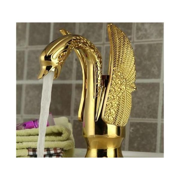 wholesale- bathroom swan faucet gold finish single tap waterfall sink faucets handles vint jllous sport777
wholesale- bathroom swan faucet gold finish single tap waterfall sink faucets handles vint jllous sport777