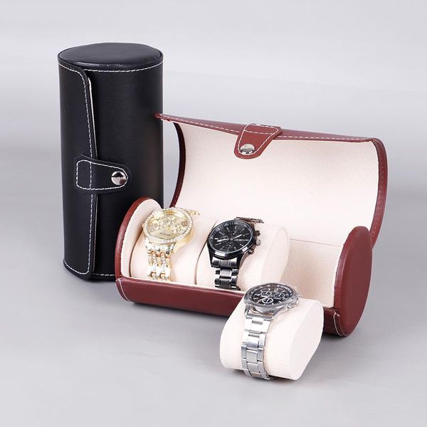 watch boxes & cases 3 slots roll travel case chic portable vintage leather display storage box with slid in out organizers, Black;blue
watch boxes & cases 3 slots roll travel case chic portable vintage leather display storage box with slid in out organizers, Black;blue