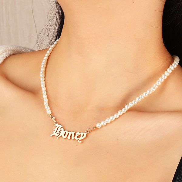 fashion accessories cool style imitation pearl popular versatile letter angel necklace, Silver
fashion accessories cool style imitation pearl popular versatile letter angel necklace, Silver