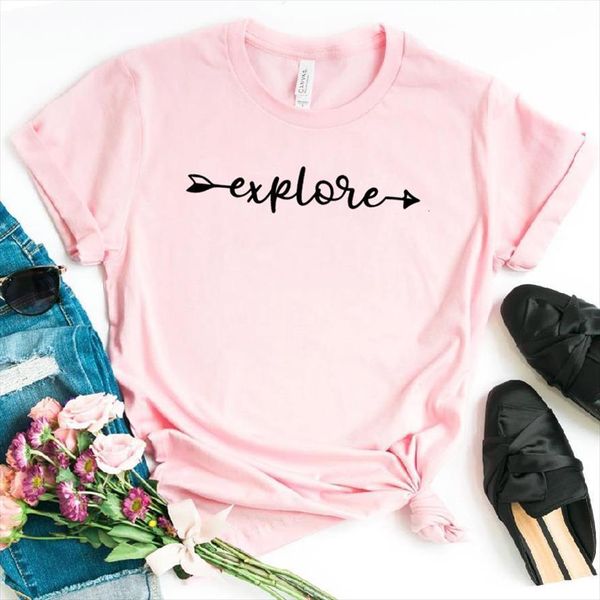 and women explore arrow print men short sleeve o neck loose ladies causal tee clothes, White;black
and women explore arrow print men short sleeve o neck loose ladies causal tee clothes, White;black