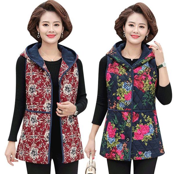 women's vests winter vest women hooded print cotton padded lightweight for quilted gilet with zip pockets plus size 5xl, Black;white
women's vests winter vest women hooded print cotton padded lightweight for quilted gilet with zip pockets plus size 5xl, Black;white