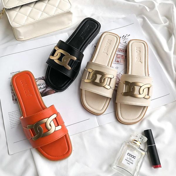 slippers designer shoes women's for summer 2021 metal decor home women heels casual beach woman flats slides, Black
slippers designer shoes women's for summer 2021 metal decor home women heels casual beach woman flats slides, Black