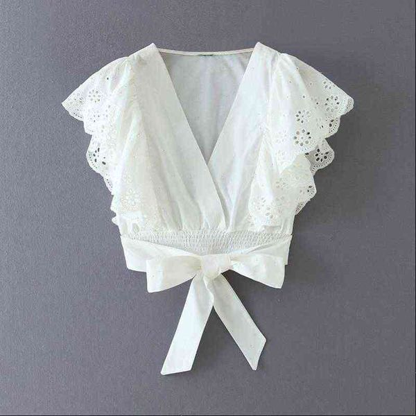 women shirts cross v neck elastic bow tie casual kimono smock blouse lady hollow out ruffles shirt, White
women shirts cross v neck elastic bow tie casual kimono smock blouse lady hollow out ruffles shirt, White