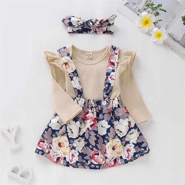 3pcs newborn baby girl clothing set solid romper bodysuit +strap floral skirt outfit toddler kid baby girl clothes hair band set, Blue
3pcs newborn baby girl clothing set solid romper bodysuit +strap floral skirt outfit toddler kid baby girl clothes hair band set, Blue