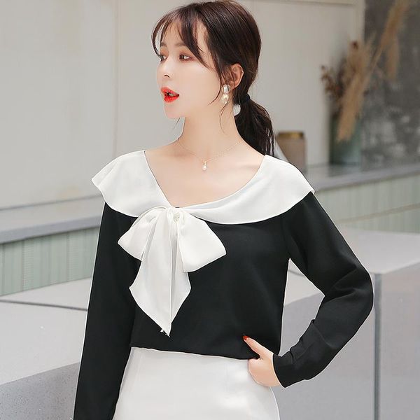 women's blouses & shirts coigarsam french style blouse women spring ruffles full sleeve chiffon patchwork blusas womens and black 8235, White
women's blouses & shirts coigarsam french style blouse women spring ruffles full sleeve chiffon patchwork blusas womens and black 8235, White