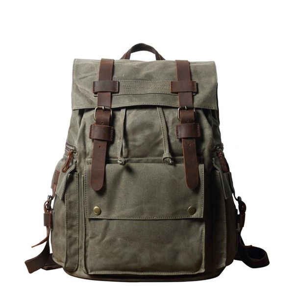 backpack m377 vintage oil wax canvas backpacks for men crazy horse travel large waterproof daypacks retro bagpack
backpack m377 vintage oil wax canvas backpacks for men crazy horse travel large waterproof daypacks retro bagpack