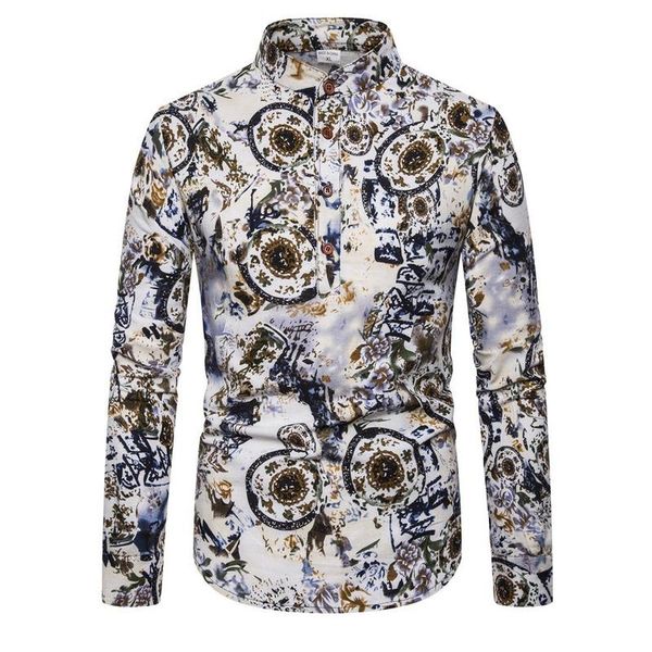 men's casual shirts men clothing 2021 autumn winter floral shirt large size long-sleeved fashion slim for, White;black
men's casual shirts men clothing 2021 autumn winter floral shirt large size long-sleeved fashion slim for, White;black