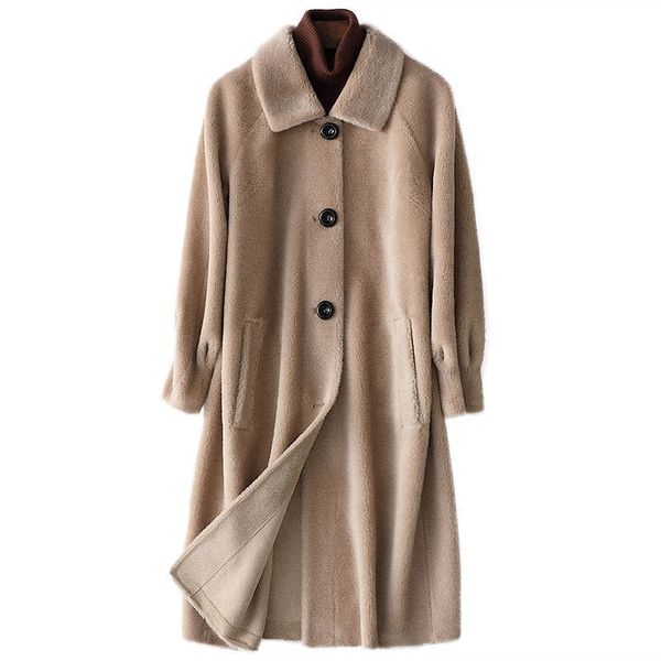 2021 winter female fashion unique-breasted granular sheared sheep skin a fur coat l77 cb5g, Black
2021 winter female fashion unique-breasted granular sheared sheep skin a fur coat l77 cb5g, Black