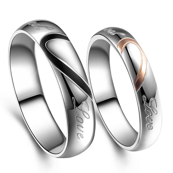 wedding rings fate love women men stainless steel couple ring engagement jewelry brand fashion accessories half heart aneis, Slivery;golden
wedding rings fate love women men stainless steel couple ring engagement jewelry brand fashion accessories half heart aneis, Slivery;golden