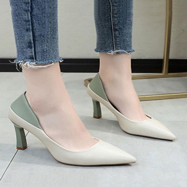 dress shoes 2021 spring and autumn ladies high heels wild comfortable breathable shallow mouth pointed women's singles, Black
dress shoes 2021 spring and autumn ladies high heels wild comfortable breathable shallow mouth pointed women's singles, Black