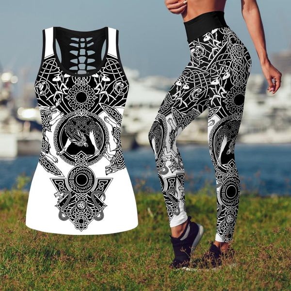 women's leggings women fashion 3d printed beautiful - odin tatoo combo tank + legging elastic female skinny ddk17, Black
women's leggings women fashion 3d printed beautiful - odin tatoo combo tank + legging elastic female skinny ddk17, Black