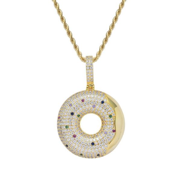 pendant necklaces hip hop jewelry iced out chain 18k gold plated bling cz simulated diamond hip-hop donuts necklace, Silver
pendant necklaces hip hop jewelry iced out chain 18k gold plated bling cz simulated diamond hip-hop donuts necklace, Silver