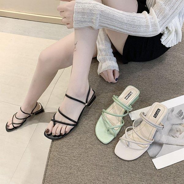 sandals women shoes roman in summer 2021 female wild fairy wind with open toe thick heel and slippers, Black
sandals women shoes roman in summer 2021 female wild fairy wind with open toe thick heel and slippers, Black