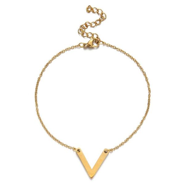 charm bracelets stainless steel thin chain little letter v bracelet for woman geometry simple minimalist jewelry, Golden;silver
charm bracelets stainless steel thin chain little letter v bracelet for woman geometry simple minimalist jewelry, Golden;silver