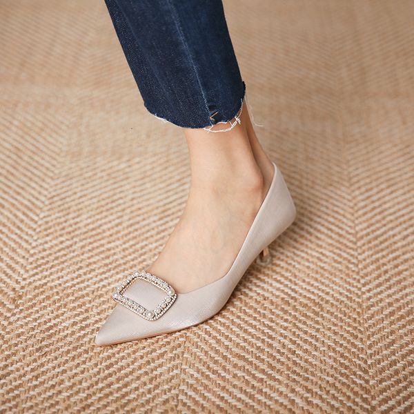 shoes high heeled sandals 338-18 women's slim heel spring pointed shallow mouth diamond square button single shoe m022, Black
shoes high heeled sandals 338-18 women's slim heel spring pointed shallow mouth diamond square button single shoe m022, Black