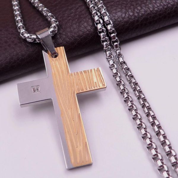 choose chain necklace stainless steel charming gold crystals cross pendant holiday gifts, Silver
choose chain necklace stainless steel charming gold crystals cross pendant holiday gifts, Silver