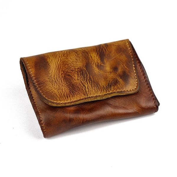 card holders men women vintage genuine leather holder handmade short coin purse case small slim wallet, Brown;gray
card holders men women vintage genuine leather holder handmade short coin purse case small slim wallet, Brown;gray