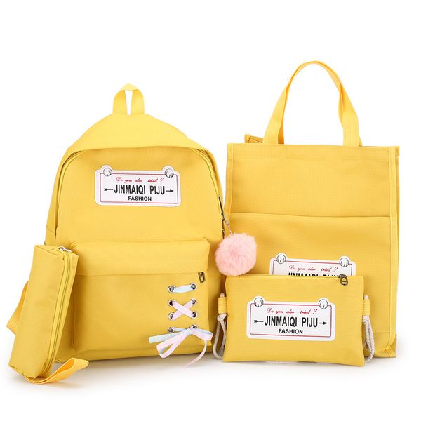 backpack four piece women's 2021 korean fashion simple schoolbag for middle school students
backpack four piece women's 2021 korean fashion simple schoolbag for middle school students