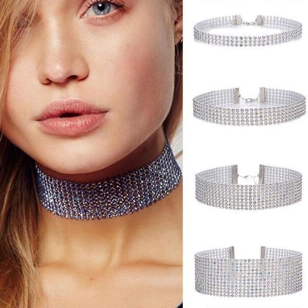 chains 2021gold sliver bundle necklace extra wide full rhinestone diamante crystal jewelry choker collar wedding accessories, Silver
chains 2021gold sliver bundle necklace extra wide full rhinestone diamante crystal jewelry choker collar wedding accessories, Silver