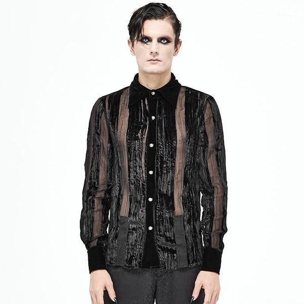 men's dress shirts gothic shirt hollow striped button stand collar long sleeve, White;black
men's dress shirts gothic shirt hollow striped button stand collar long sleeve, White;black