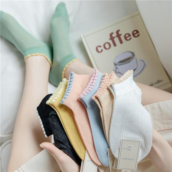 socks & hosiery solid candy colors short women cotton breathable mesh thin low cut ankle slippers summer kawaii cute ruffle, Black;white
socks & hosiery solid candy colors short women cotton breathable mesh thin low cut ankle slippers summer kawaii cute ruffle, Black;white