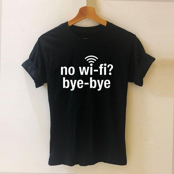women's t-shirt no wifi bye harajuku t shirt funny women clothing casual short sleeve tees, White
women's t-shirt no wifi bye harajuku t shirt funny women clothing casual short sleeve tees, White