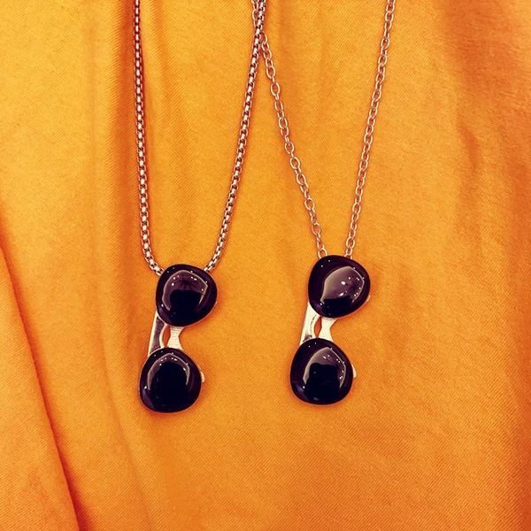 pendant necklaces hip hop sunglasses necklace titanium steel women's long chain choker collar jewelry accessories, Silver
pendant necklaces hip hop sunglasses necklace titanium steel women's long chain choker collar jewelry accessories, Silver