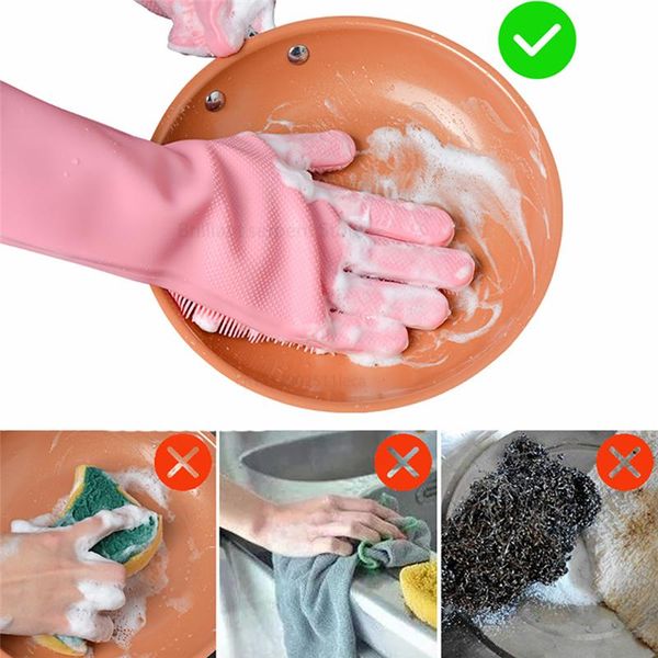 disposable gloves 1 pair magic dishwashing gloves, reusable silicone dish with sponge scrubbers for kitchen bathroom cleaning pet hair care
disposable gloves 1 pair magic dishwashing gloves, reusable silicone dish with sponge scrubbers for kitchen bathroom cleaning pet hair care