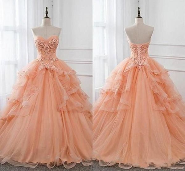 2021 light coral quinceanera dresses sweetheart neckline tiered skirt tulle beaded handmade flowers sweet 16 birthday party ball gown, Blue;red
2021 light coral quinceanera dresses sweetheart neckline tiered skirt tulle beaded handmade flowers sweet 16 birthday party ball gown, Blue;red
