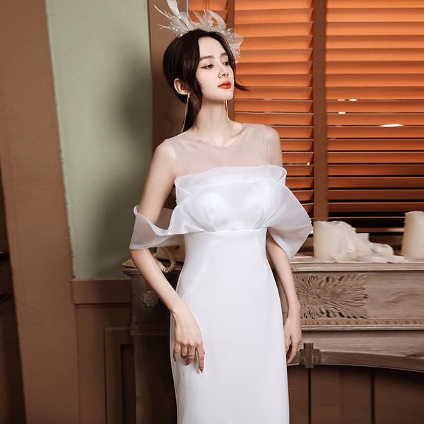 casual dresses off-shoulder satin 2021 bridal french style small fishtail dress strawberry off the shoulder cascading ruffle, Black;gray
casual dresses off-shoulder satin 2021 bridal french style small fishtail dress strawberry off the shoulder cascading ruffle, Black;gray